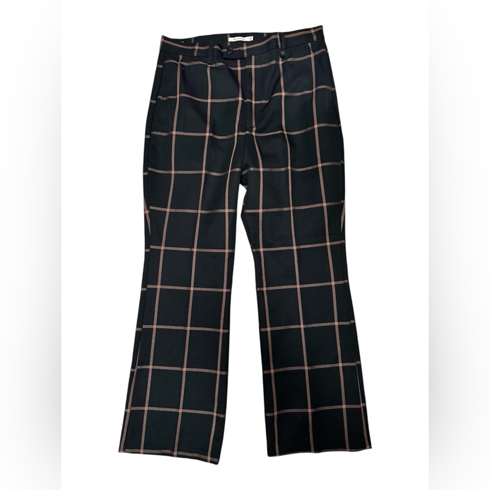 Levi's Black Math Club Flare Jeans with Brown Windowpane